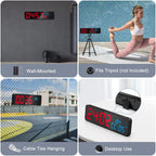 Anjank 15 Large Gym Timer, Led Digital Wall Clock With Seconds, Timing For Workout, Interval & Rounds, Countdown/Up/Stopwatch/12