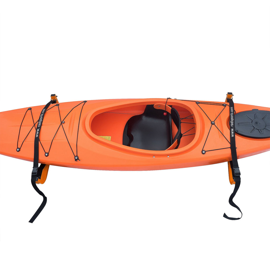 Rad Sportz Canoe Hanger Kayak Rack And Stand-Up Paddle Board Holder Yellow Holds Up To 110 Pounds