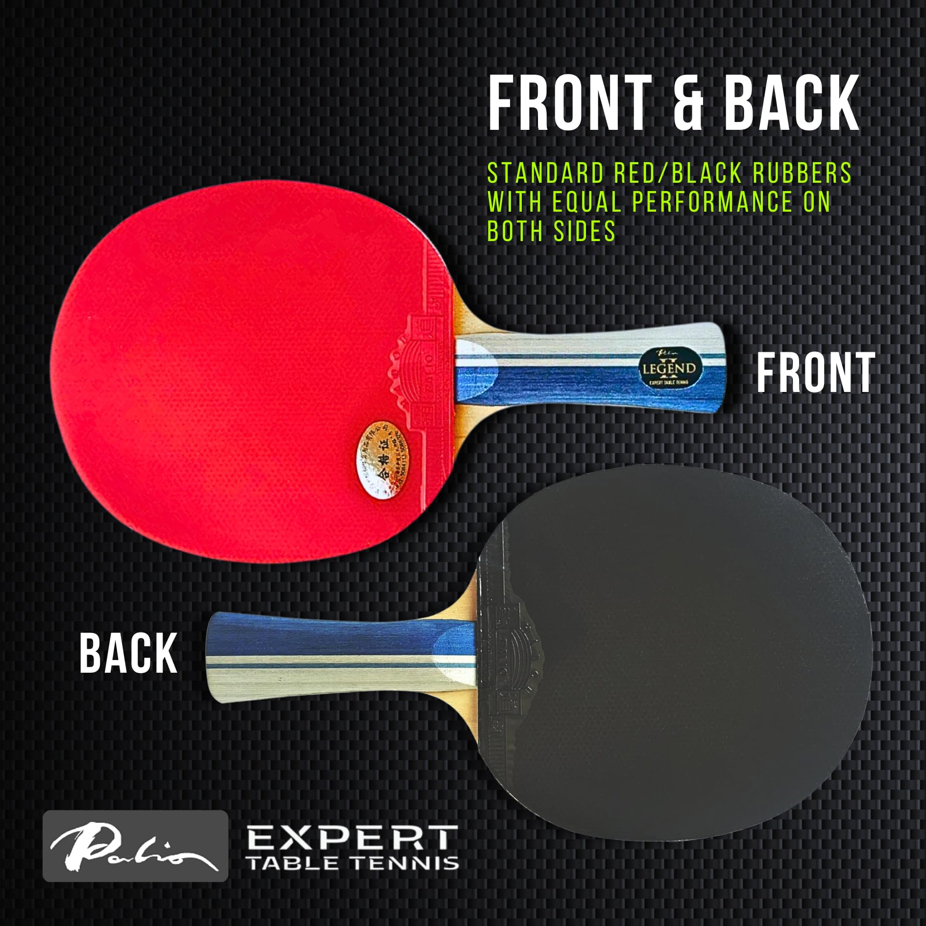 Palio Legend 2.0 Table Tennis Racket & Case | Ittf-Approved Advanced Ping Pong Paddle | Maximum Power, Speed & Spin