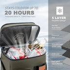 Insulated Cooler Backpack,33 Cans Multifunctional Double Deck Leakproof Cooler Bag With Sternum Strap,Large Capacity Lightweight
