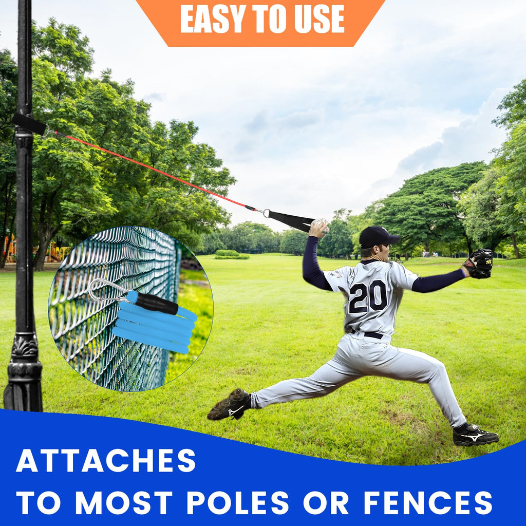 Davllin Baseball Resistance Trainer,Training Aid For Baseball Softball Pitchers,Interchangeable Grips To Build Arm Strength,Arm