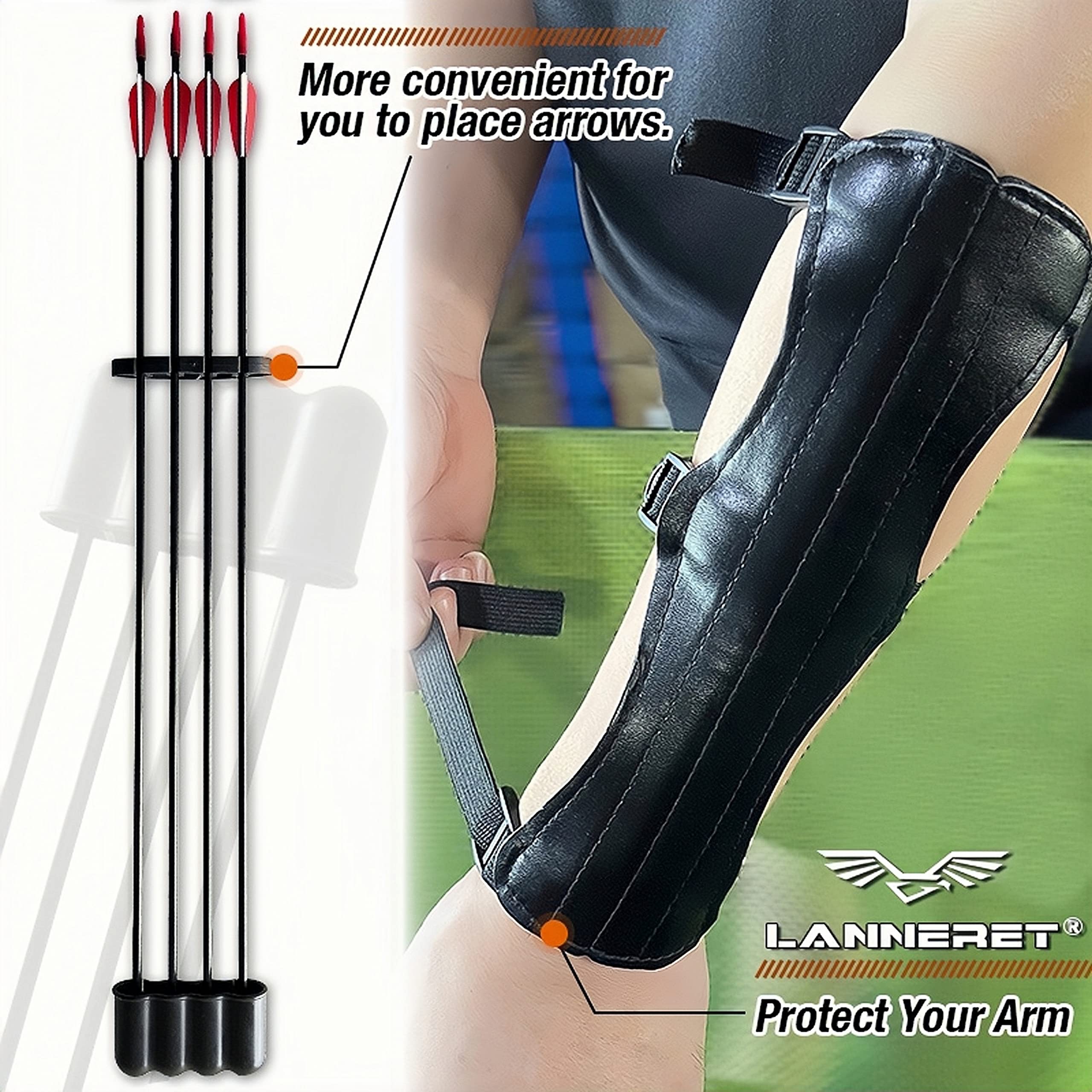Lanneret Compound Bow And Archery Sets - Right Hand Archery Compound Bows 15-29 Lbs Draw Weight Adjustable For Youth And Beginne