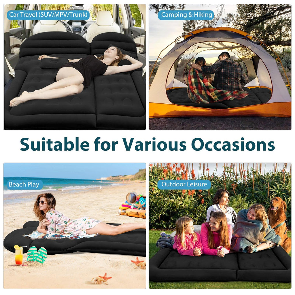 Iswees Car Air Mattress,Camping Air Mattresses,Car Bed,Suv Air Mattress With Electric Pump,Two Piers And 2 Pillows,Car Inflatabl