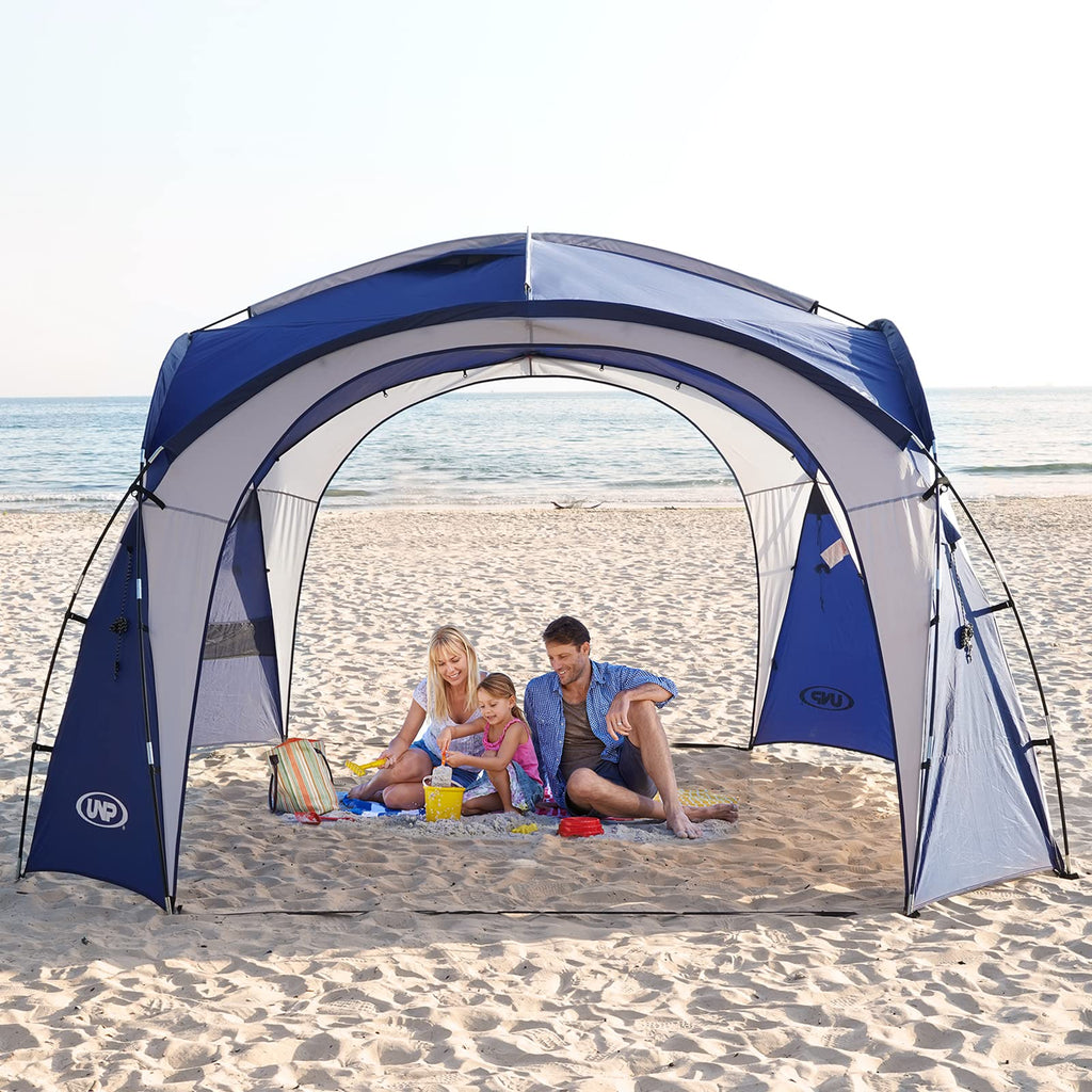 Unp Easy Sun Shelter Beach Tent Pop Up Canopy Event Cabana Upf 50+ Shade Tent 4-6 Person Rainproof, Waterproof For Camping Trips