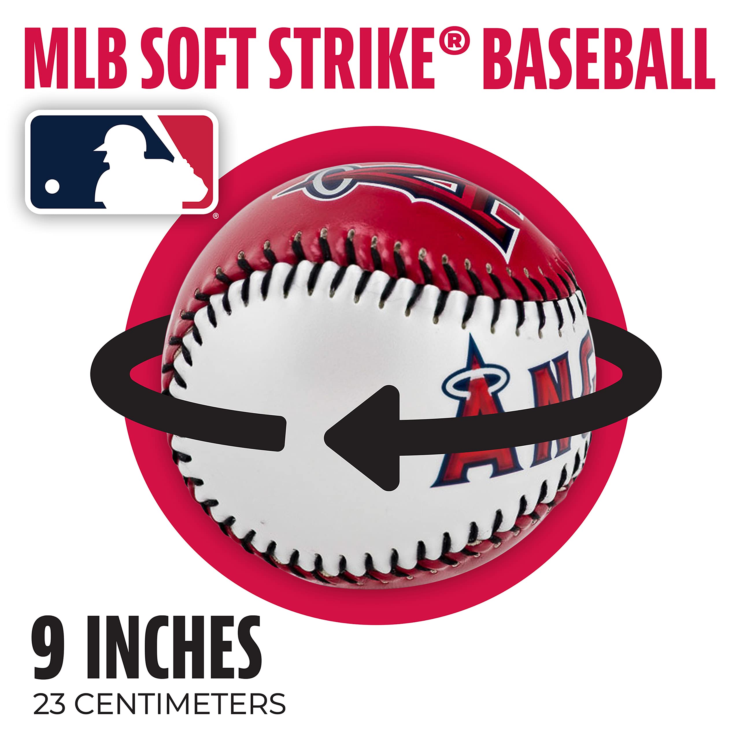 Franklin Sports Los Angeles Angels Mlb Team Baseball - Mlb Team Logo Soft Baseballs - Toy Baseball For Kids - Great Decoration F