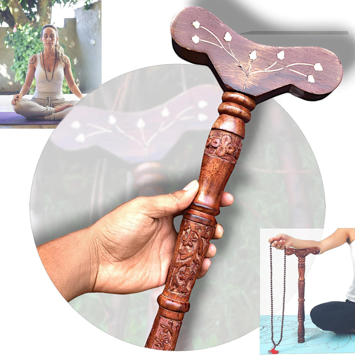 cosy tossy Tshaped Yoga Danda Meditation Stick