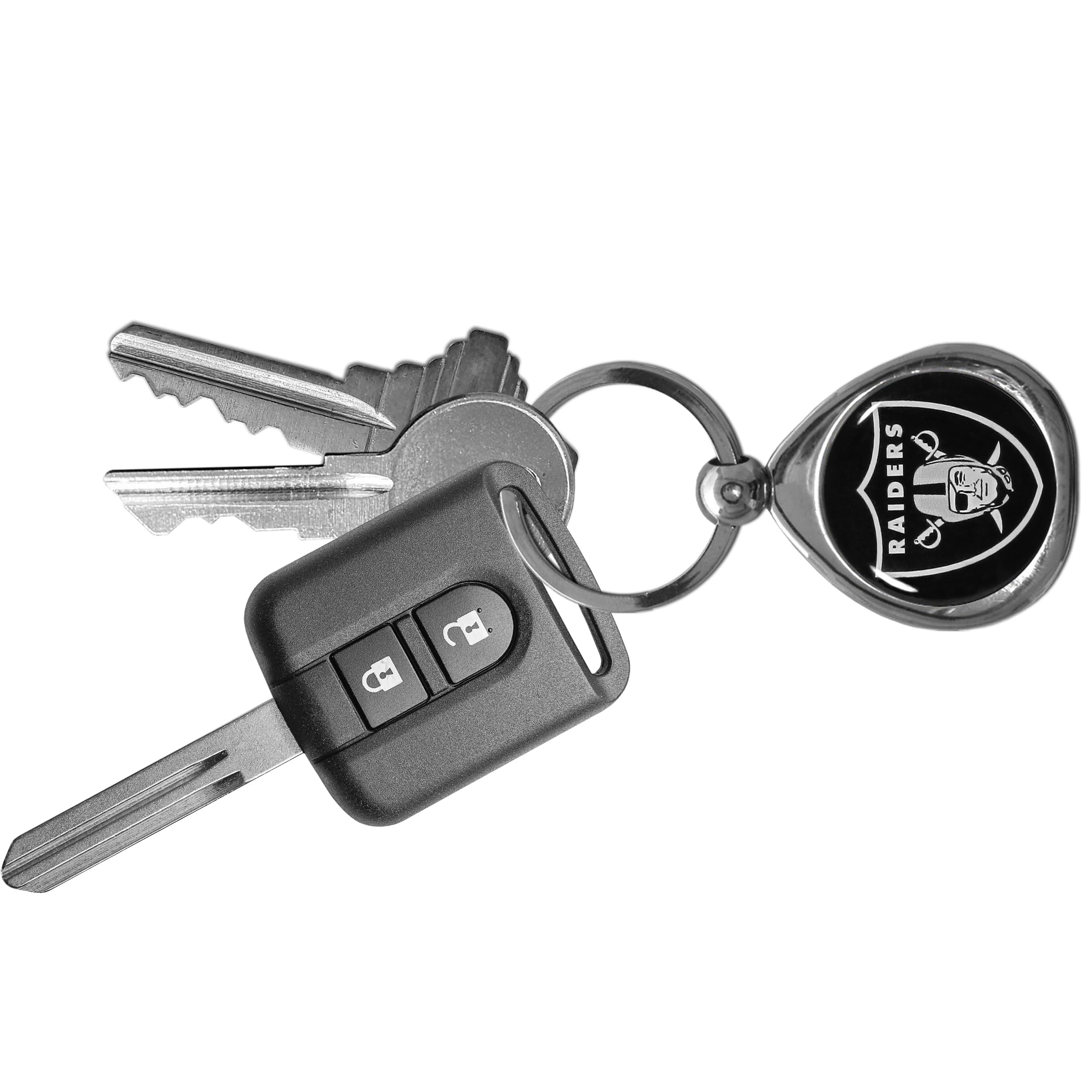 Nfl Siskiyou Sports Fan Shop Las Vegas Raiders Chrome Key Chain One Size Team Colors