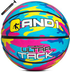 AND1 Ultra Grip Basketball: Official Regulation Size 7 (29.5 inches) Rubber- Deep Channel Construction Streetball, Made for Indo