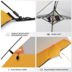 Core Tent 3 Person For Outdoor Family, Hiking, And Backpacking | Portable Dome Camp Tent With Storage Pockets For Camping Access