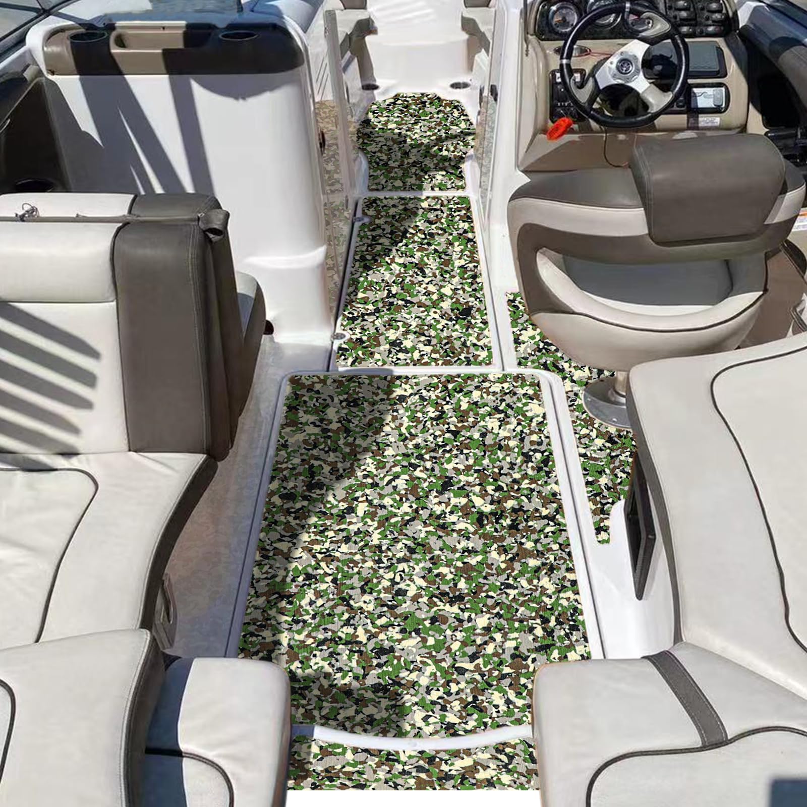 Hjdeck Eva Foam Boat Decking Camo Sheet 47.2''X 16.1'' Camouflage Kayak Flooring Marine Mat With Adhesive, Non Skid Adhesive Mot