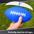 Lmc Products Kids Football 4 Pack - 7.25    Foam Footballs - Soft, Small Football - Colorful Mini Football For Kids - Includes G