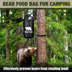 Foilswirl 1 Set Bear Food Bag For Camping Ultralight Food Hanging System Includes Waterproof Bear Bag, Nylon Ropes, Hooks For Ca
