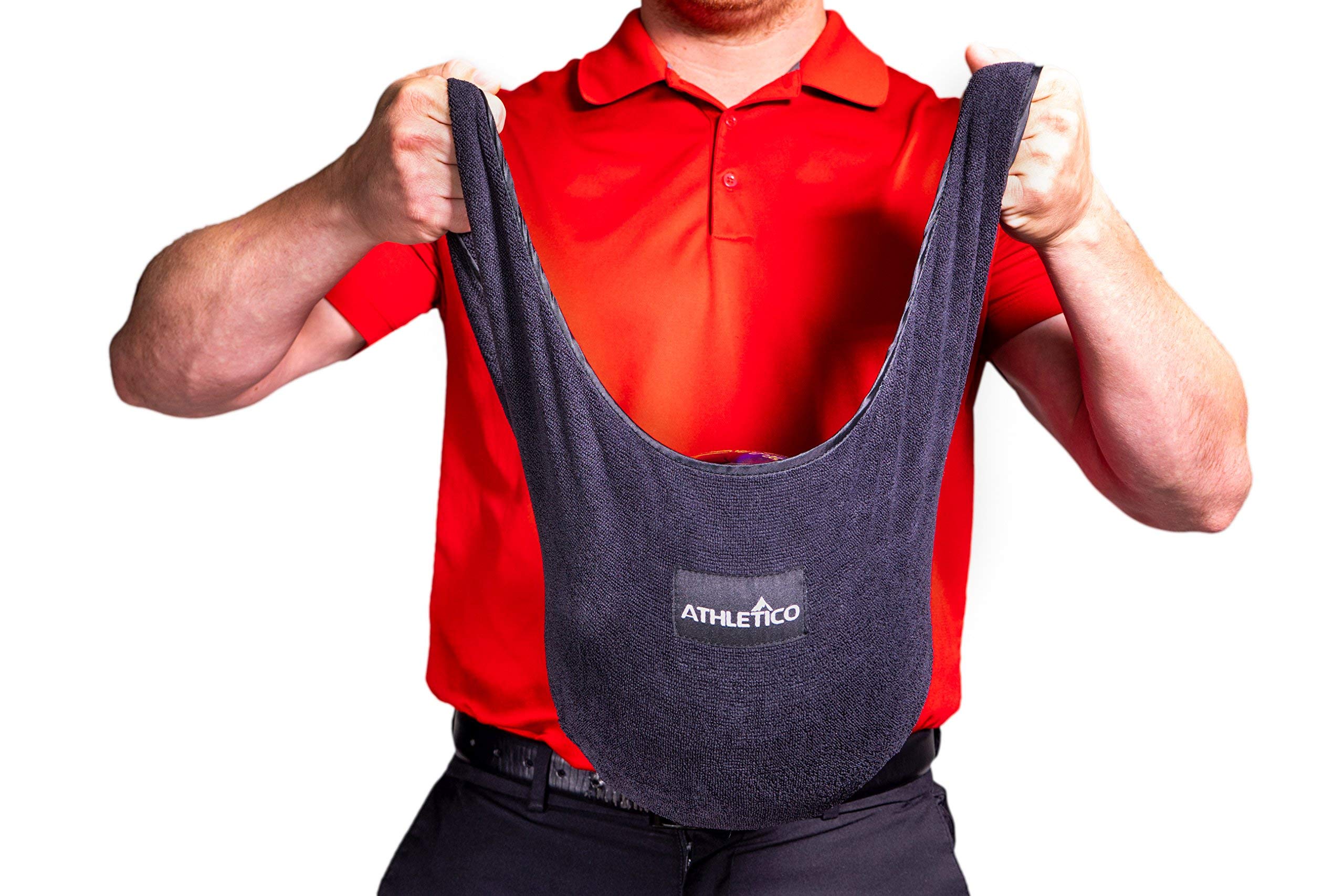 Athletico Microfiber Bowling See Saw - Towel To Polish Your Bowling Ball With See-Saw Shammy (Black)