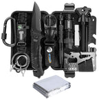 Xuanlan Emergency Survival Kit 13 In 1, Outdoor Survival Gear Tool With Survival Bracelet, Fire Starter, Whistle, Wood Cutter, W