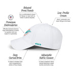 Foco Men'S Miami Dolphins-White Cap Nfl Logo Casual Hat, Team Color