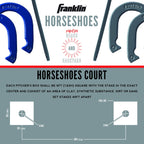 Franklin Sports Horseshoes Set - Metal Horseshoe Game Set For Adults + Kids - Official Weight Steel Horseshoes - Beach + Lawn Ho