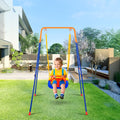 Vevor Swing Sets For Backyard, 3-In-1 Toddler Swing Set With 4 Sandbags, Easy To Assemble, Foldable Metal Stand, Swingset Indoor