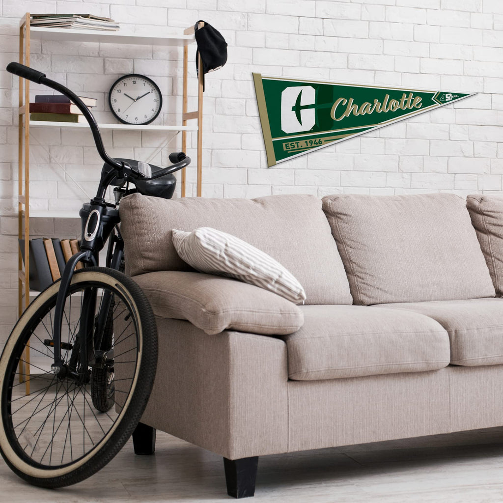 Rico Industries Ncaa North Carolina-Charlotte 49Ers Classic 12'' X 30'' Felt Wall D  Cor Pennant - Great For Home/Bed Room/Man C