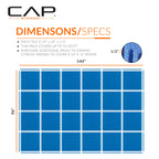 Cap Barbell 1/2-Inch Interlocking Eva Foam Exercise Puzzle Mats - 4 Pack | 24'' X 24'' X 1/2'' | Diamond Pattern - Blue