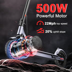 Maxshot Electric Scooter, 8.5 /10 /14 Tire, 16/19/22 Mph Top Speed, 12/16/21/27/28/49/50 Miles Long Range, Folding Escooter for