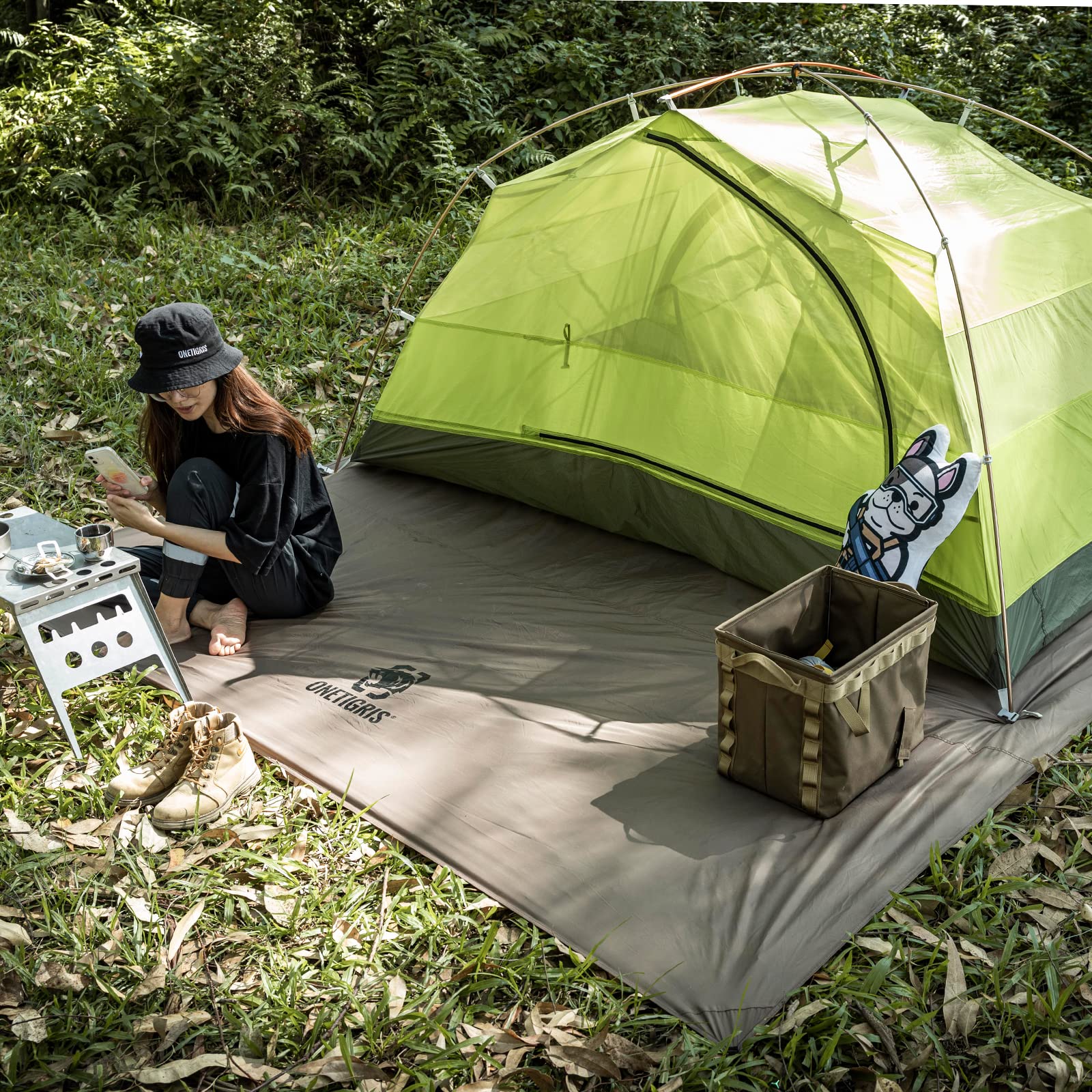 Onetigris Tent Tarp Footprint 94''X94'', Large Size, Waterproof Lightweight Multifunctional Camping Tarp Beach Blanket For Campi