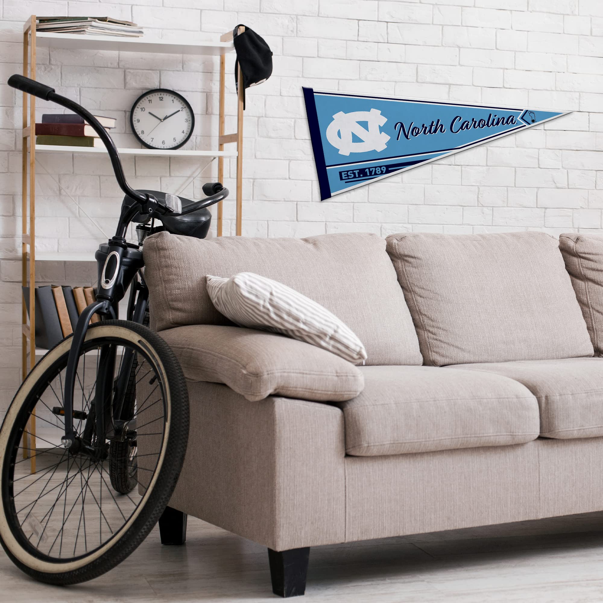 Rico Industries Ncaa North Carolina Tar Heels Classic 12'' X 30'' Felt Wall D  Cor Pennant - Great For Home/Bed Room/Man Cave D