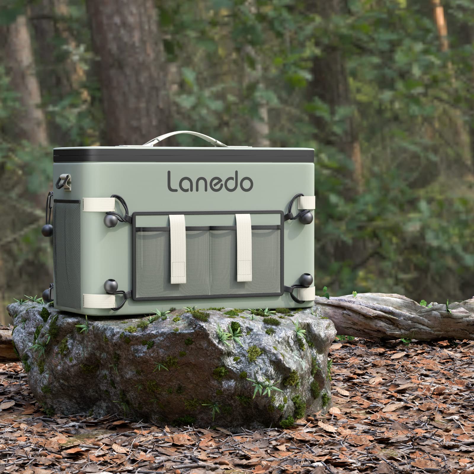 Lanedo 34-Can Multi-Functional Collapsible Soft-Sided Cooler - Leak-Proof Beach Cooler, Portable Ice Chest, And Travel, Food Sho