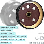 10L0L Golf Cart Brake Drum Hub Assembly (Electric) For Ezgo Txt Replaces Oem# 19186G1P, 2-Pack