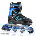2PM SPORTS Vinal Inline Skates for Men with Light up Wheels Beginner Skates Fun Illuminating Outdoor Roller Skates for Kids and 