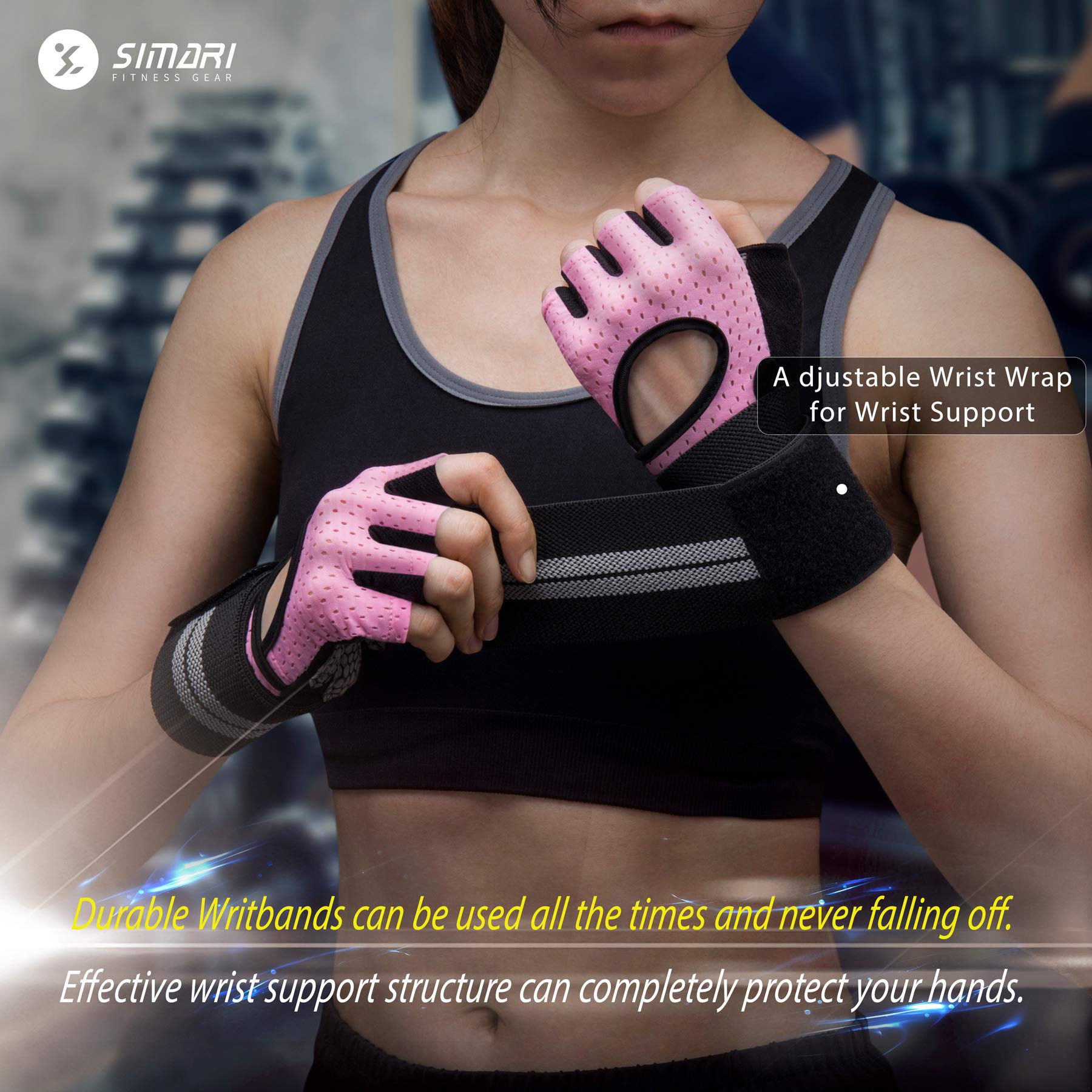 Simari Workout Gloves Mens And Women Weight Lifting Gloves With Wrist Support For Gym Training, Full Palm Protection For Fitness