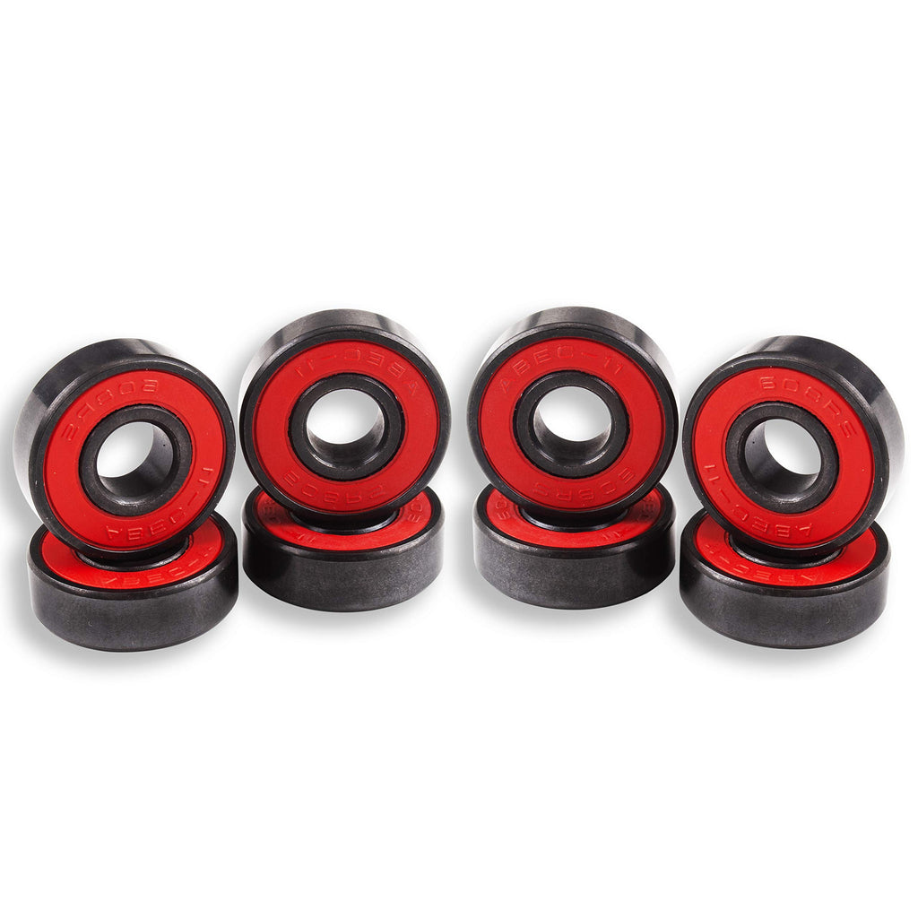 Senston Ceramic Skateboard Bearings High Speed Double Shielded 608 Rs Abec-11 8 Pack Set For Skateboard Trucks Scooters Wheel Ro