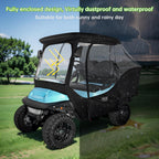 10L0L 4-Passengers Golf Cart Driving Enclosure For Club Car Precedent, Clear Window Rain Cover All Weather Waterproof Windproof