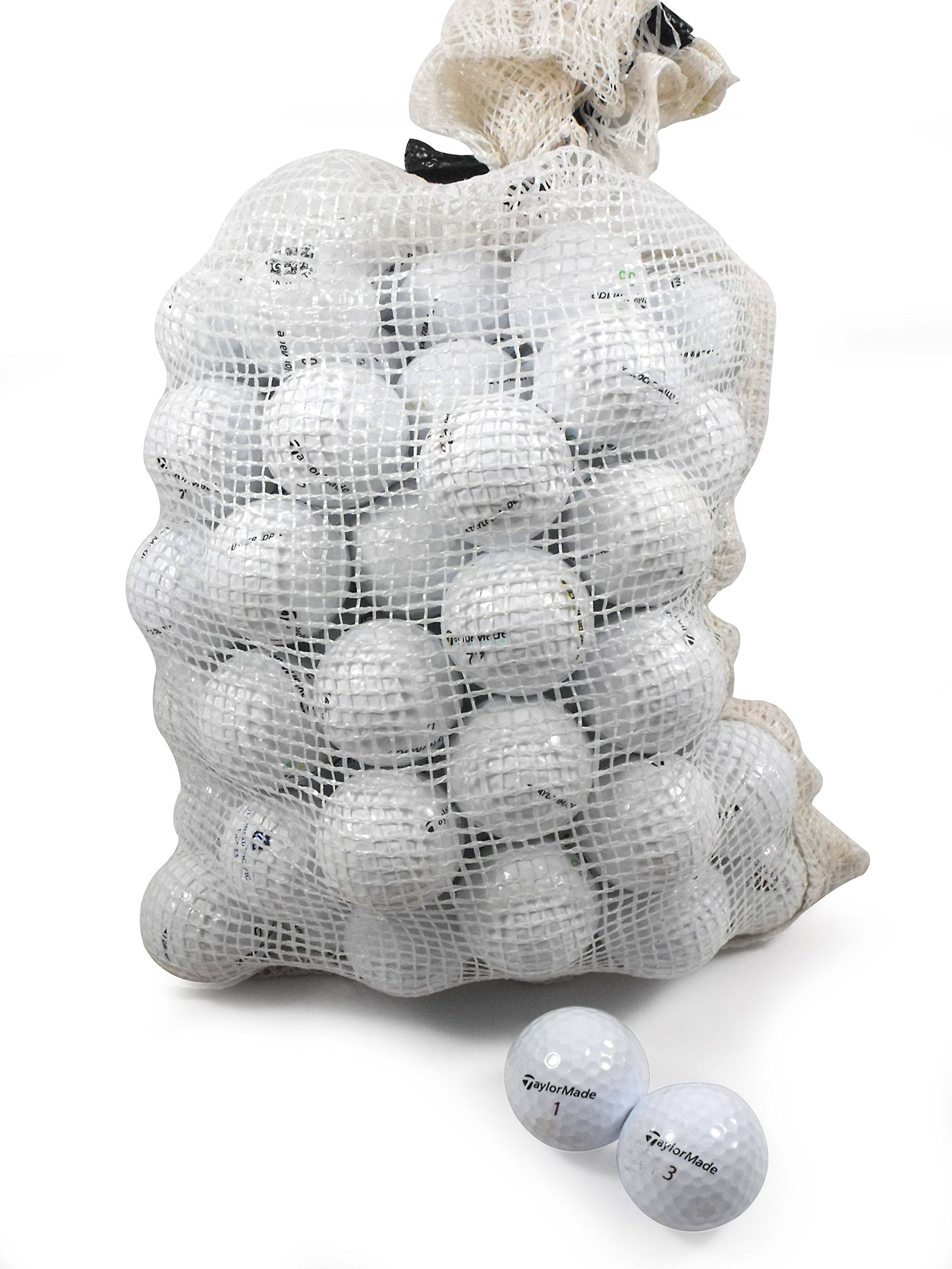 Recycled Used Golf Balls Cleaned - Taylormade B/C Grade Golf Balls 72 Balls Assorted Models In Onion Mesh Bag