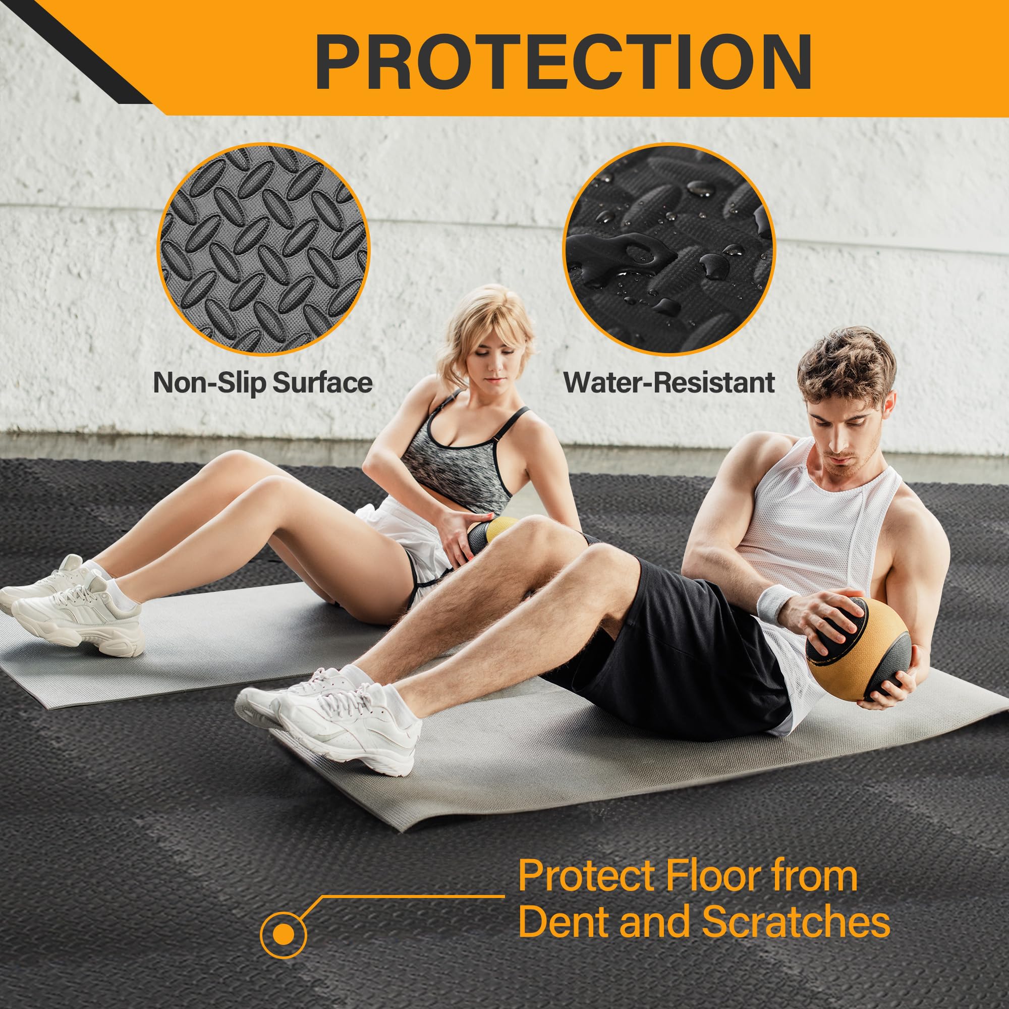 Zeny Puzzle Exercise Mat Gym Flooring Mat Interlocking Foam Mat 24 Tiles 3/4'' Extra Thick Floor Mats Exercise Equipment Mat Bab