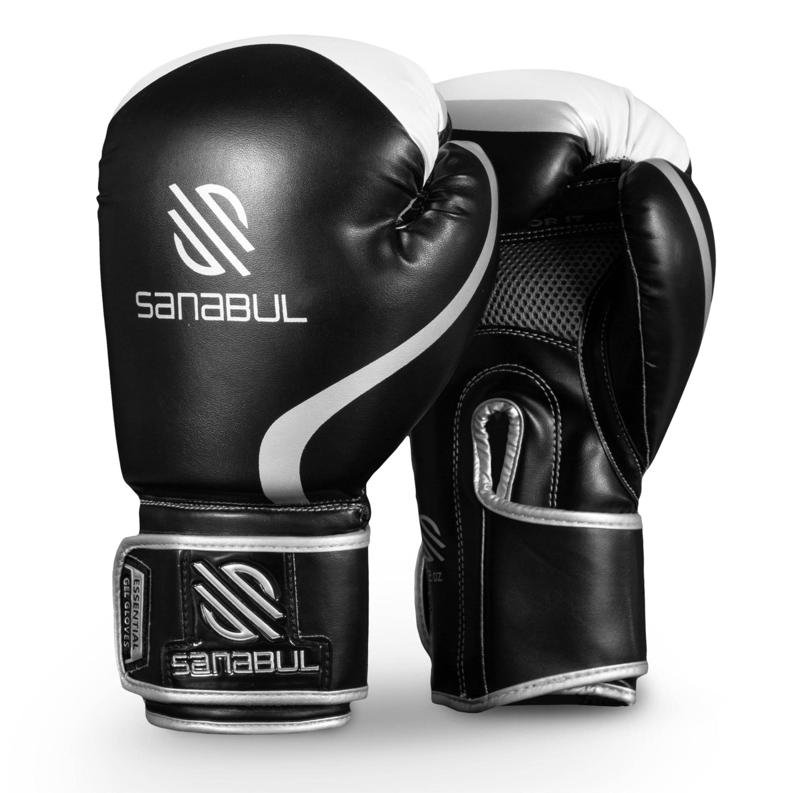 Essential Boxing Gloves Silver 12-Oz