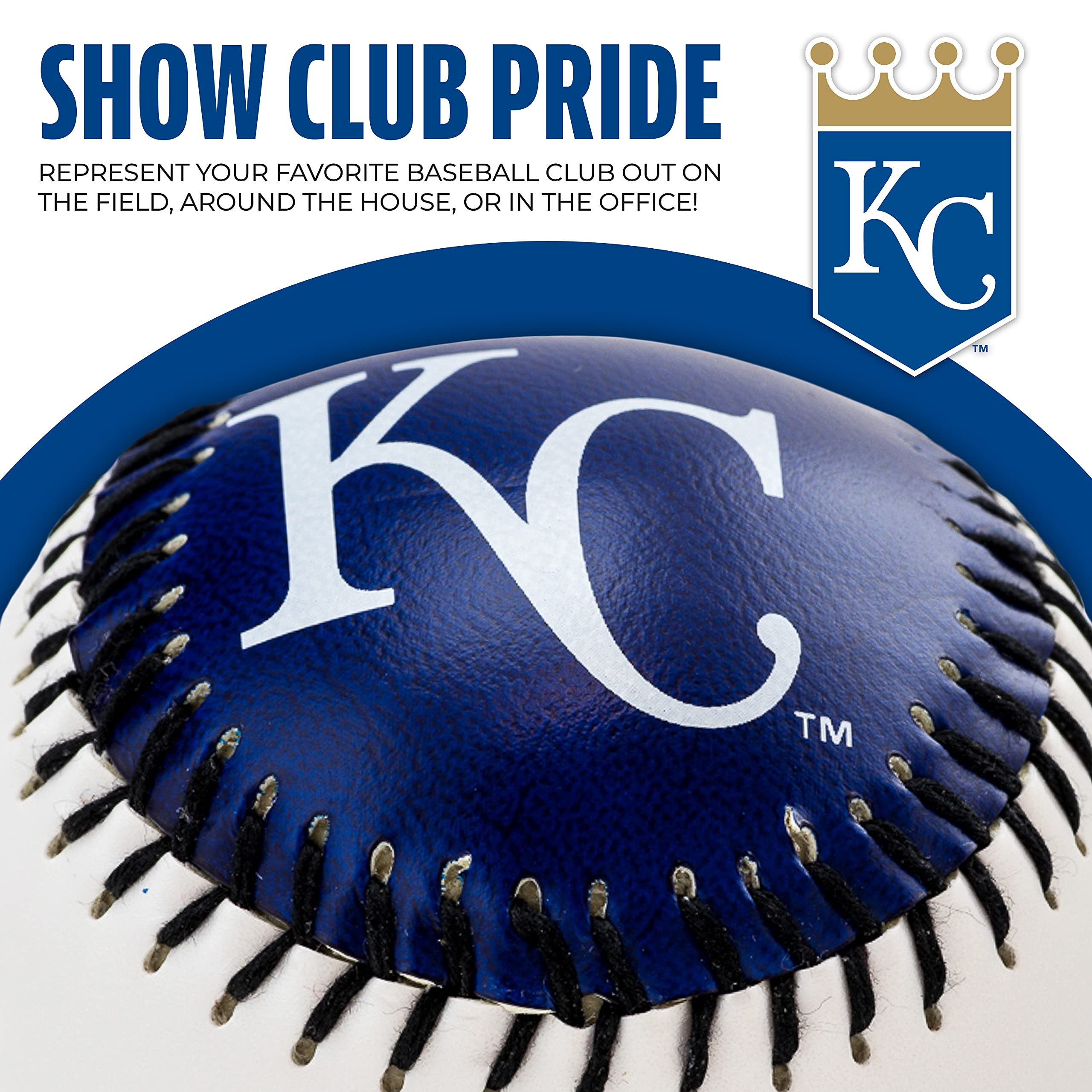 Franklin Sports Mlb Kansas City Royals Team Baseball - Mlb Team Logo Soft Baseballs - Toy Baseball For Kids - Great Decoration F