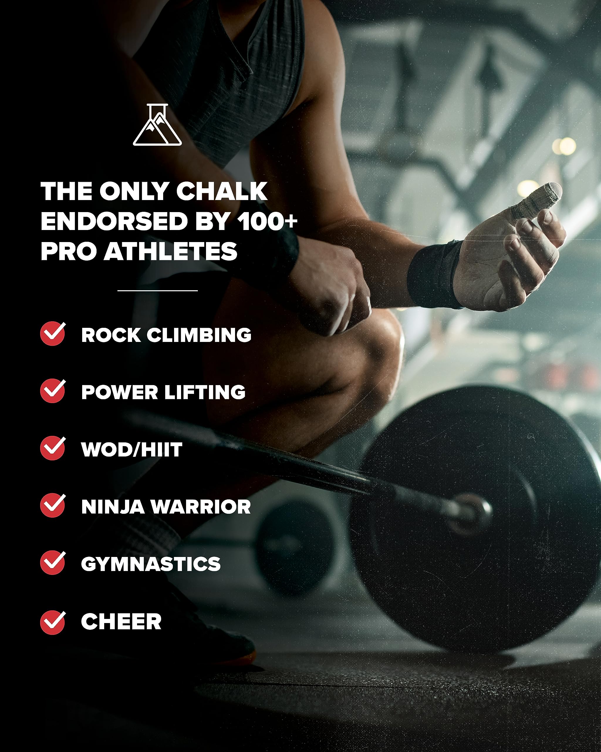 Friction Labs Bam Bam 6Oz - Fine Texture - The New Standard In Chalk For Rock Climbing, Crossfit, And Powerlifting, Now With 100
