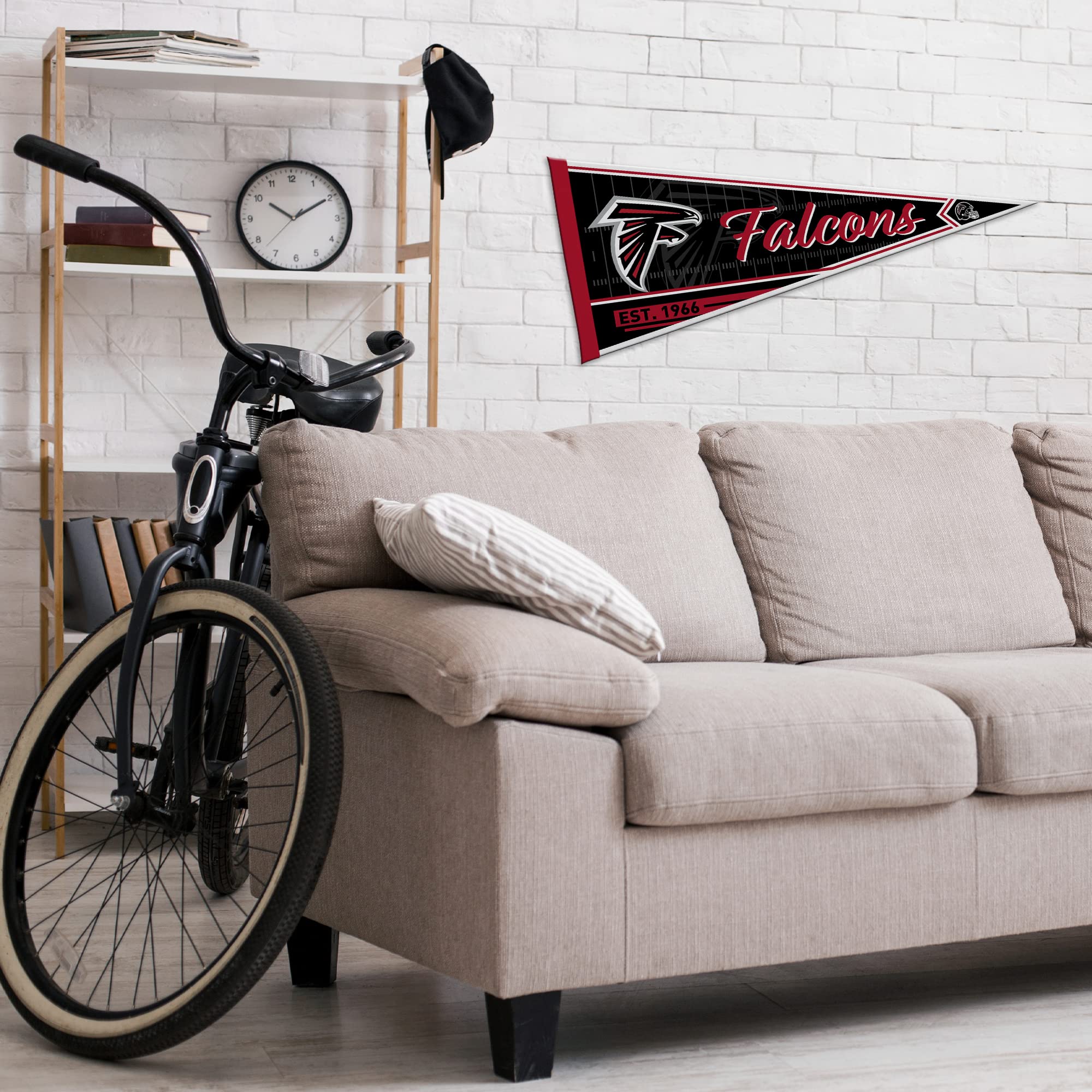 Rico Industries Nfl Football Atlanta Falcons Classic 12'' X 30'' Felt Wall D  Cor Pennant - Great For Home/Bed Room/Man Cave D