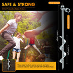 Zhengmy 36 Pcs Ground Anchors Screw In, 12 Inch Heavy Duty Tent Stakes With Trampoline Anchor Hook Ground Stakes For Camping Ten