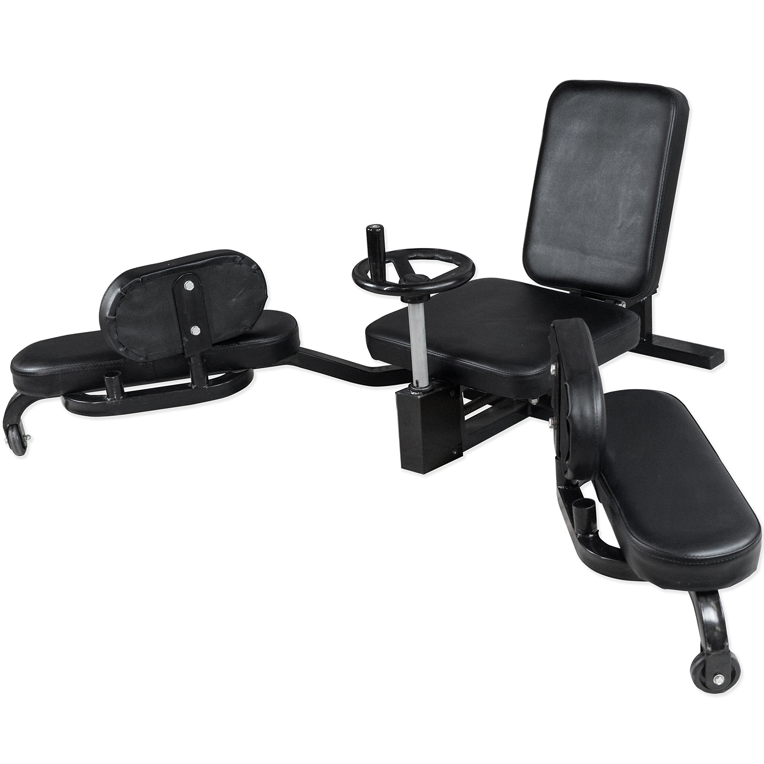 Valor Fitness Adjustable Leg Stretcher Adductor Machine -Leg Split Flexibility Training Equipment - 180 Degrees - Stretching Hom