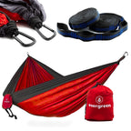 Evergreen Lightweight Outdoor Portable Camping Hammock - Single & Double With Tree Straps For Backpacking, Camping, Travel, Hiki