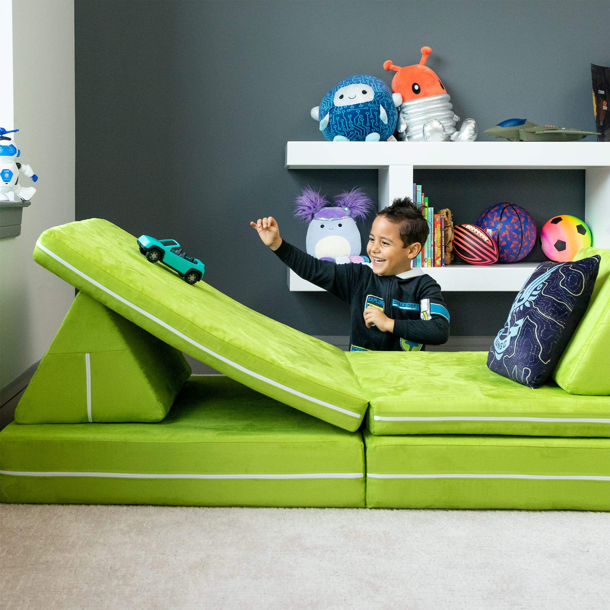 Jaxx Zipline Playscape - Imaginative Furniture Playset For Creative Kids, Navy