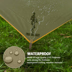 Free Soldier Waterproof Portable Tarp Multifunctional Outdoor Camping Traveling Awning Backpacking Tarp Shelter Rain Tarp (Camo)