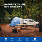Napier Sportz Hatchback And Small Cuv Tent 8'X8' Waterproof Camping Tent With Awning 4 Person Blue/Grey Car Tent