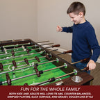 Hathaway 56-Inch Primo Foosball Table, Family Soccer Game With Wood Grain Finish, Analog Scoring And Free Accessories