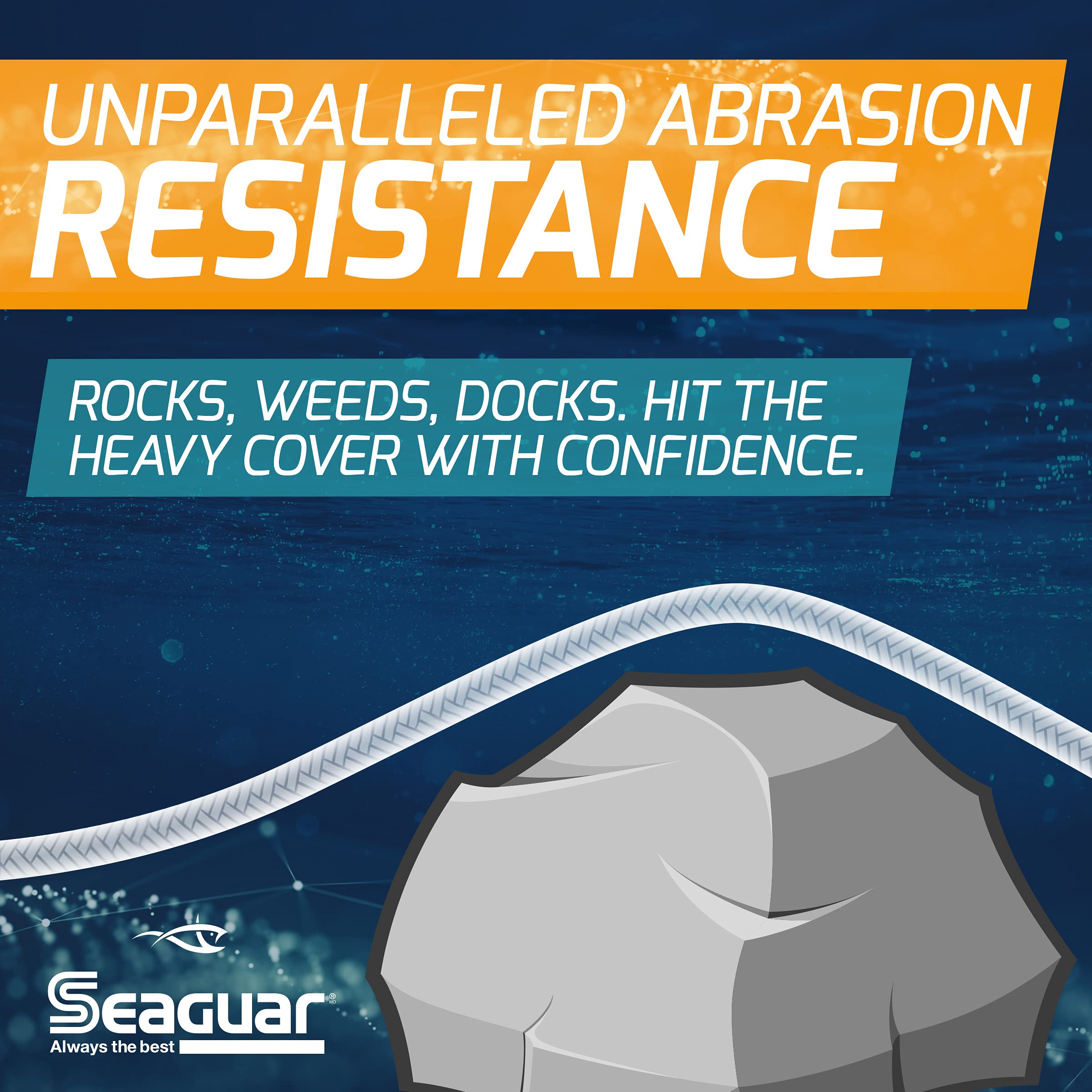 Seaguar Abrazx 100% Fluorocarbon Fishing Line 10Lbs, 1000Yds Break Strength/Length - 10Ax1000
