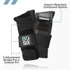 80Six Pad Set With Wristguards, Elbow Pads, And Knee Pads For Kids, Black, Junior - Ages 5+