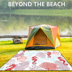 Hihoho Beach Blanket, Sandproof Beach Mat, Waterproof Quick Drying Lightweight Outdoor Aztec Picnic Mat 79 X 83/120X108 For 2-8