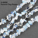 456 Pcs Natural Chip Stone Beads, 5-8Mm Irregular Multicolor Gemstones Loose Crystal Healing Opalite Rocks With Hole For Jewelry