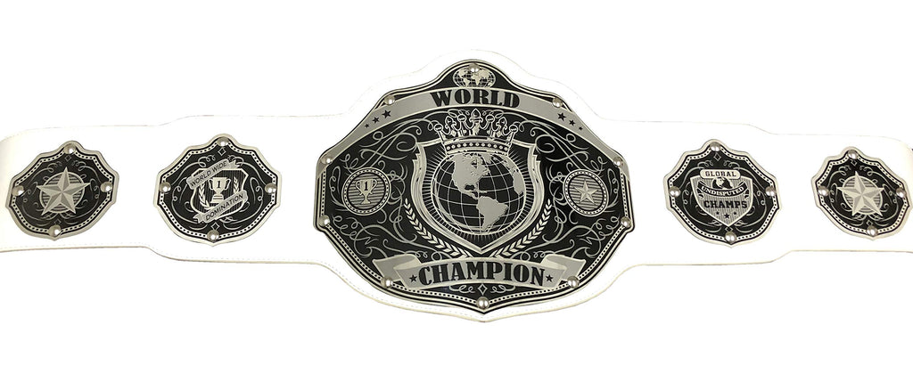 Undisputed Belts World Championship Belt - Custom Banner Text And Color Options - 2 Day Production